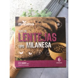MILANESAS DE LENTEJAS x6...